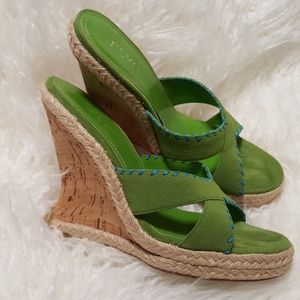 RSVP Green/Blue Wedge sz 7M